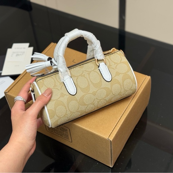 Coach Tan Mini Bag with White Accents - Picture 1 of 6